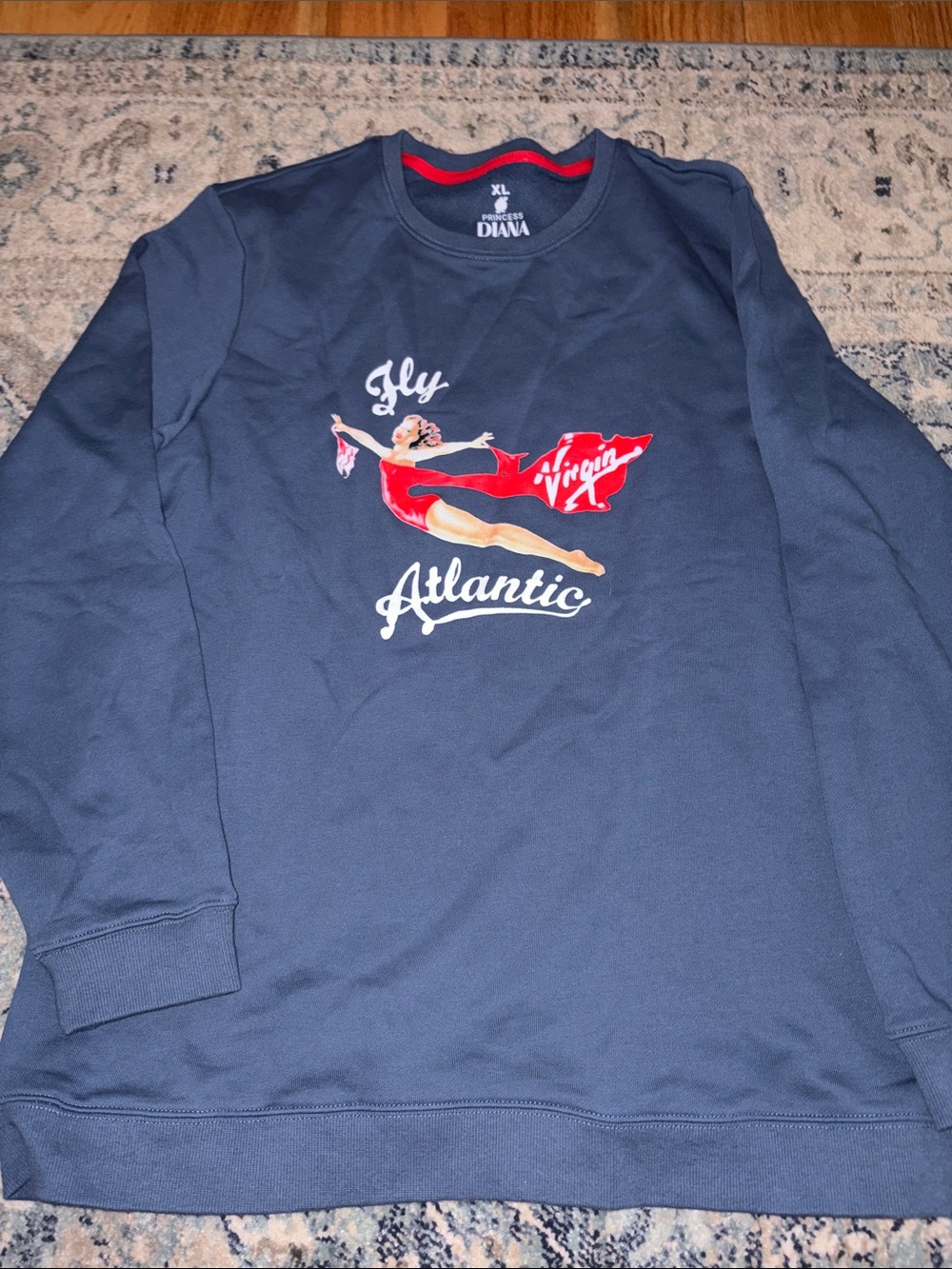 Princess Diana replica sweat shirt “fly virgin Atlantic”